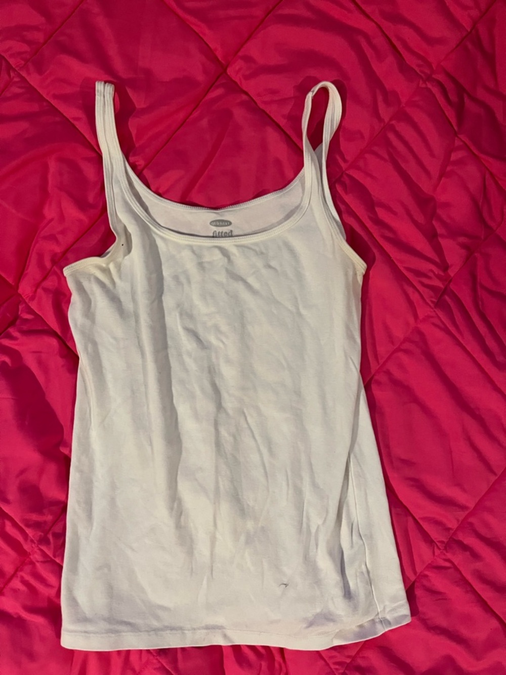 Old Navy White Scoop Neck Tank Top